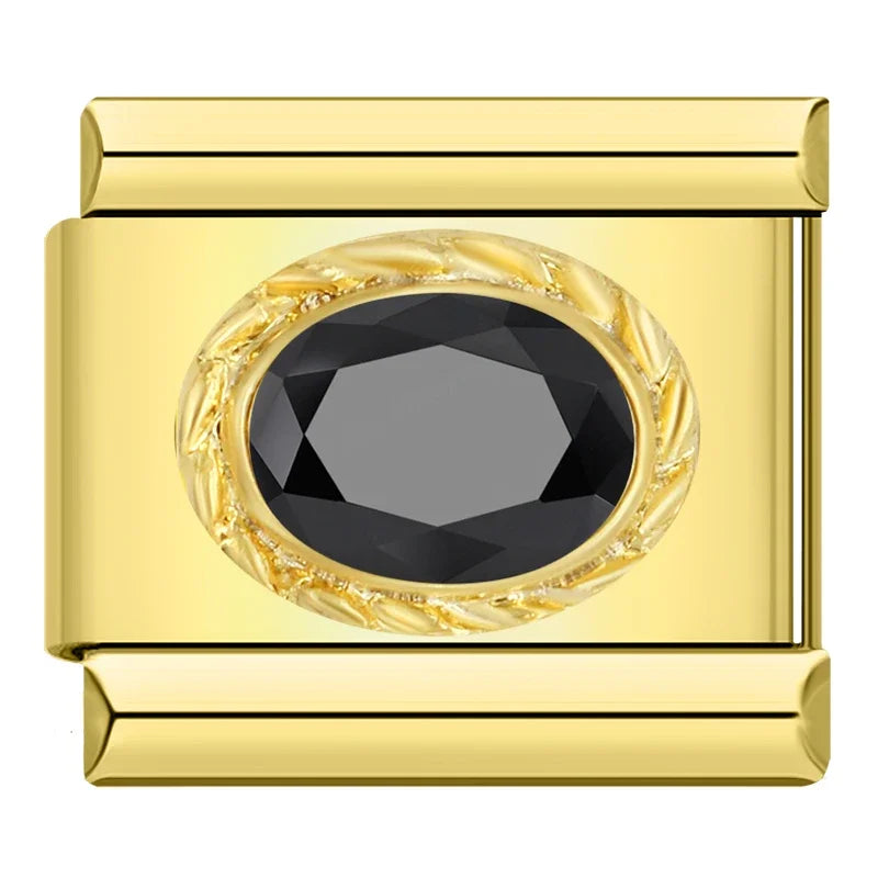 Charm Italiano Joya - Piedras de Nacimiento y Estilo Vintage (Gemstones)