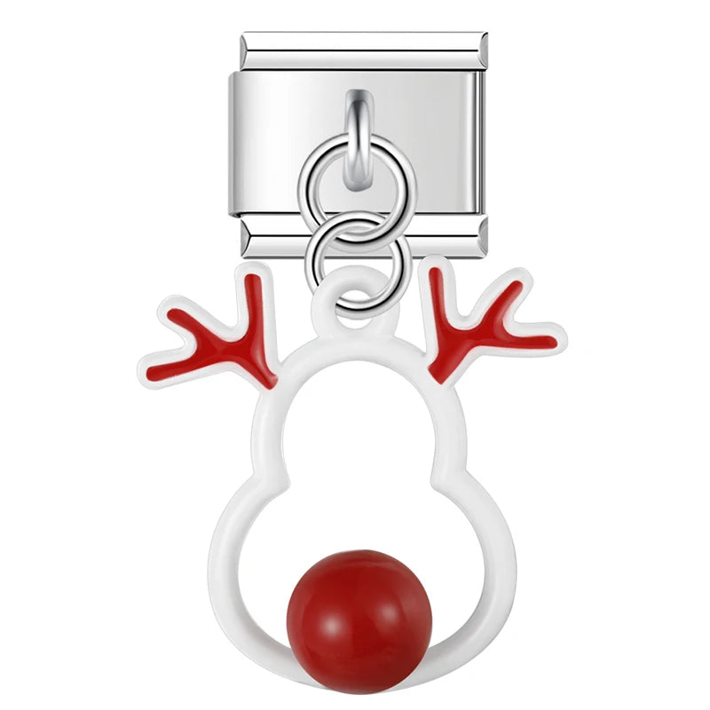 Charm Italiano Colgante - Colección Iconos Navideños (Reno, Muñeco, Árbol)