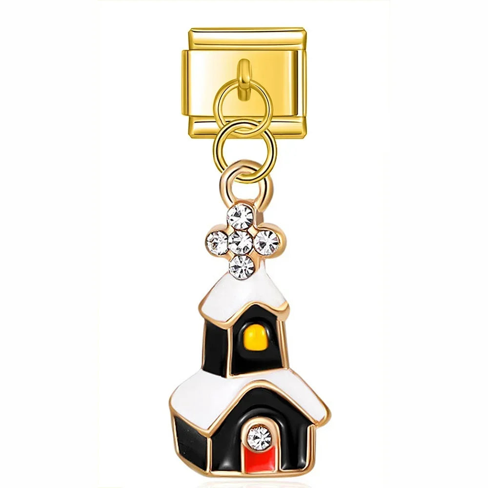 Charm Italiano Colgante - Colección Fiesta Navideña (Papá Noel, Árbol, Reno)