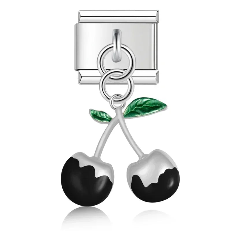 Charm Italiano Colgante - Cerezas de Colores (Estilo Pop)