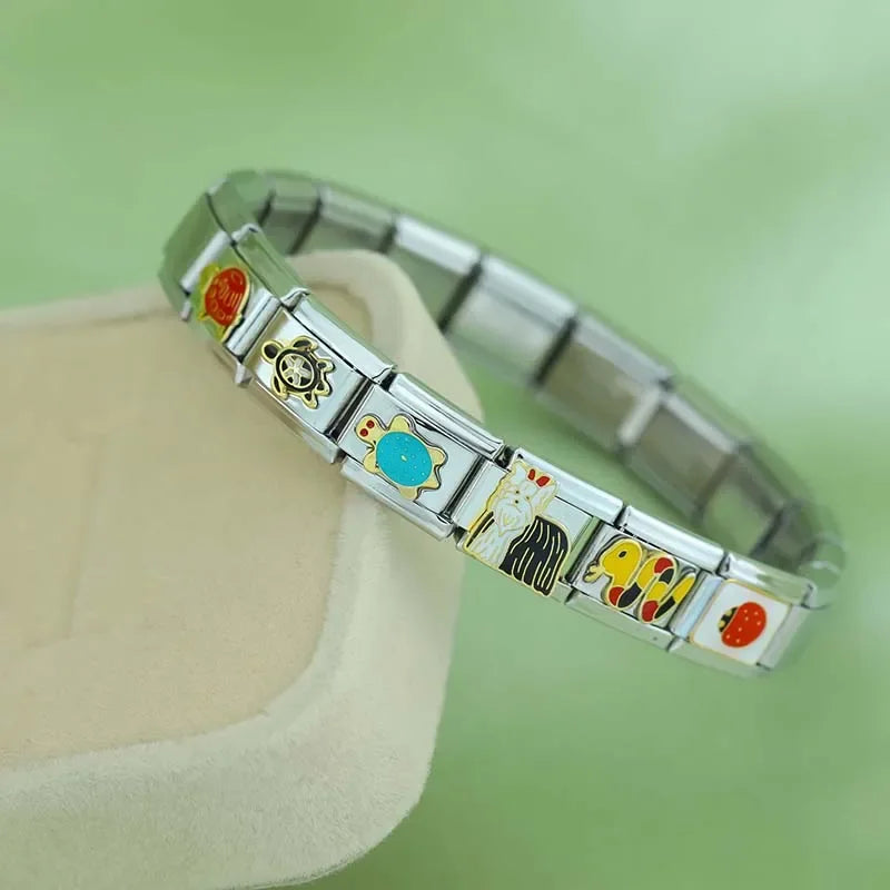 Charm Italiano Plano - Colección Pequeños Animales (Mariquita, Mariposa, Gato)