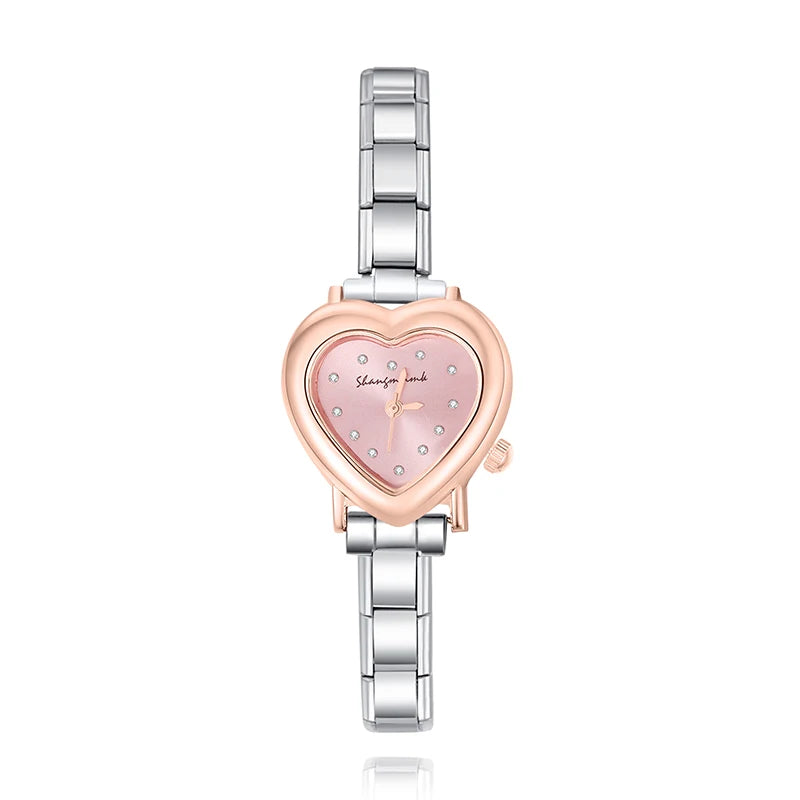 Reloj Base Modular - Diseño Corazón (Compatible con Charms 9mm)