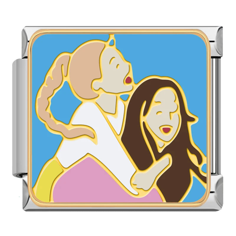 Charm Italiano Plano - Colección Amistad (Momentos con tus Mejores Amigas)