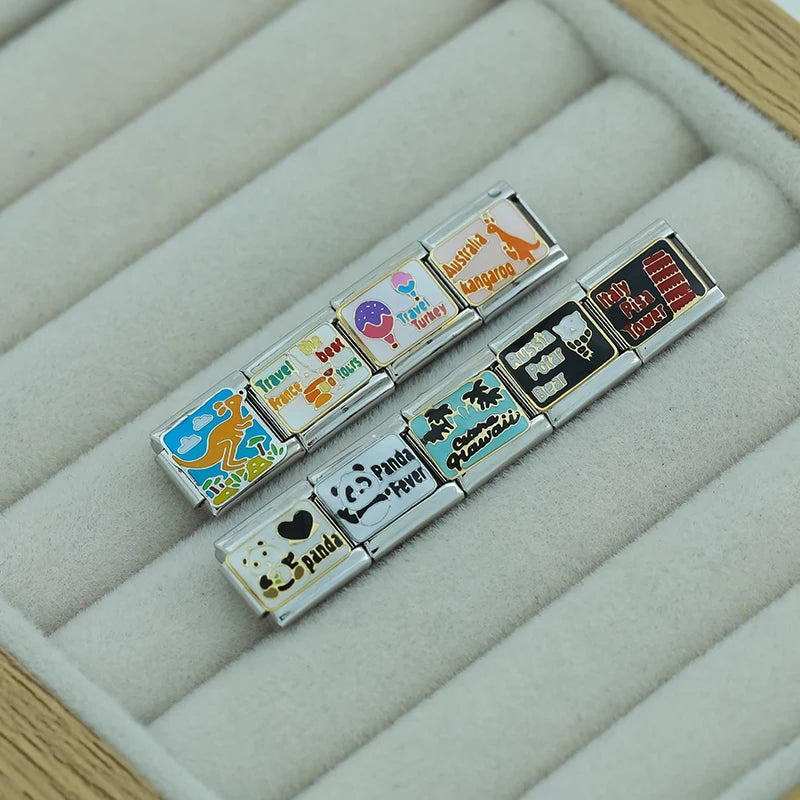 Charm Italiano Plano - Colección Vuelta al Mundo (Viajes y Souvenirs)