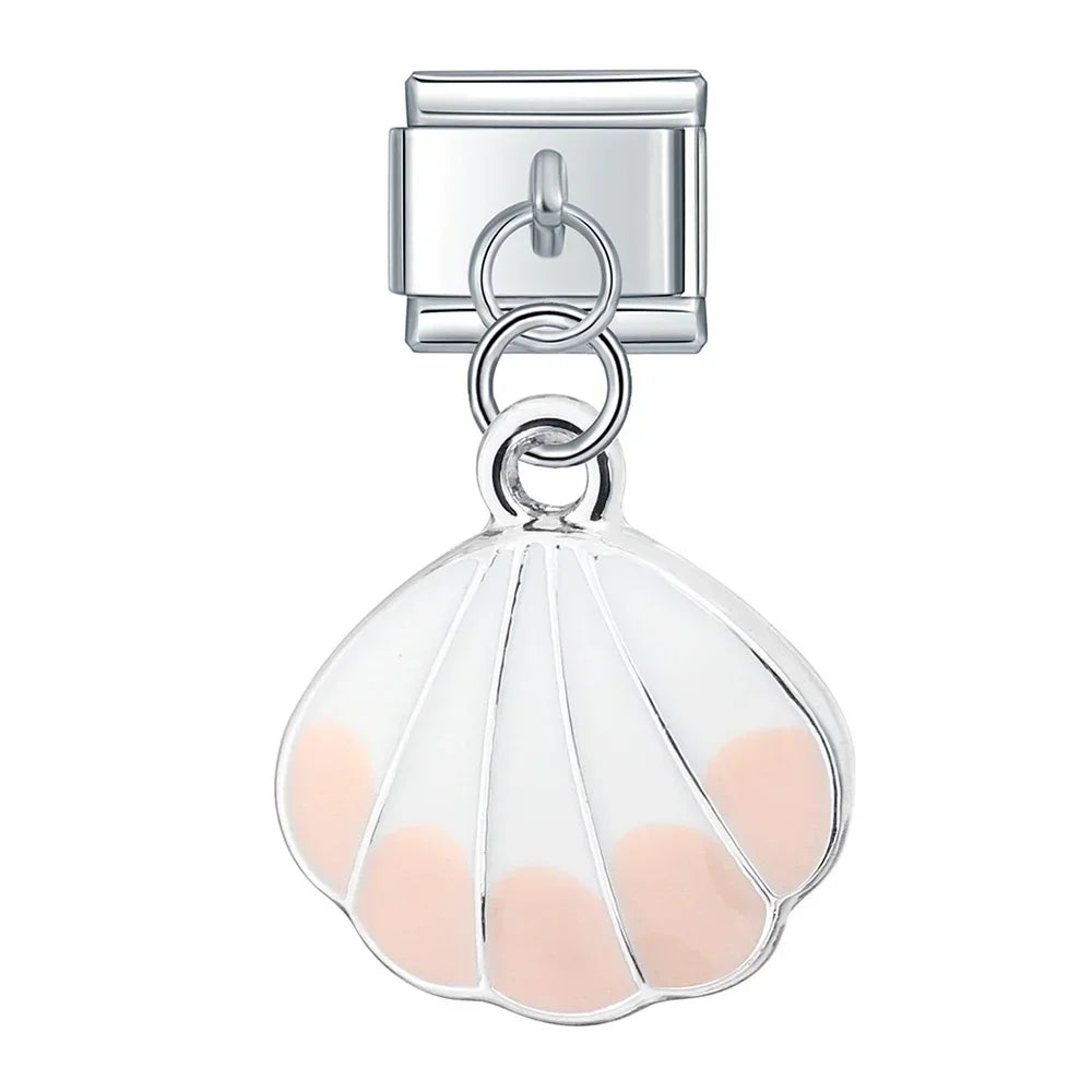 Charm Italiano Colgante - Concha de Mar con Perla (Tesoro del Océano)