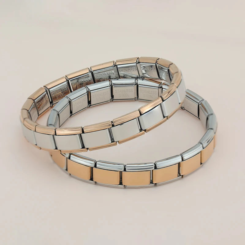 Complete Italian Bracelet - Two-Tone Edition (Silver and Rose Gold)