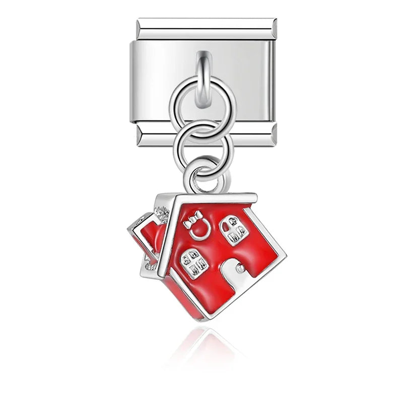 Charm Italiano Colgante - Colección Historias de Vida (Hogar, Estudios y Suerte)