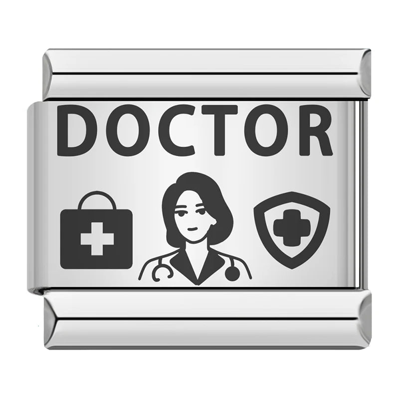 Charm Italiano Plano - Colección Profesiones "Girl Boss" (Enfermera, Influencer, Veterinaria)