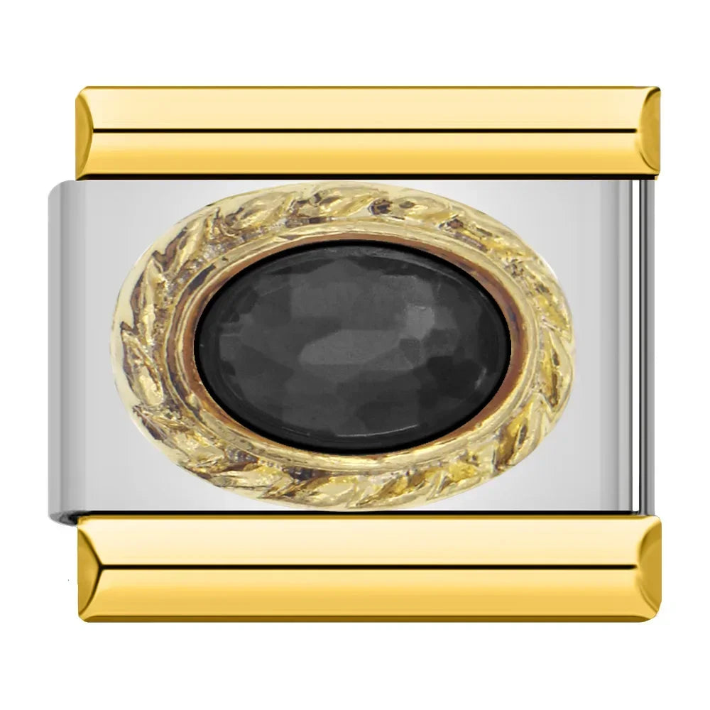 Charm Italiano Plano - Colección Joya Vintage (Piedras Preciosas y Oro)