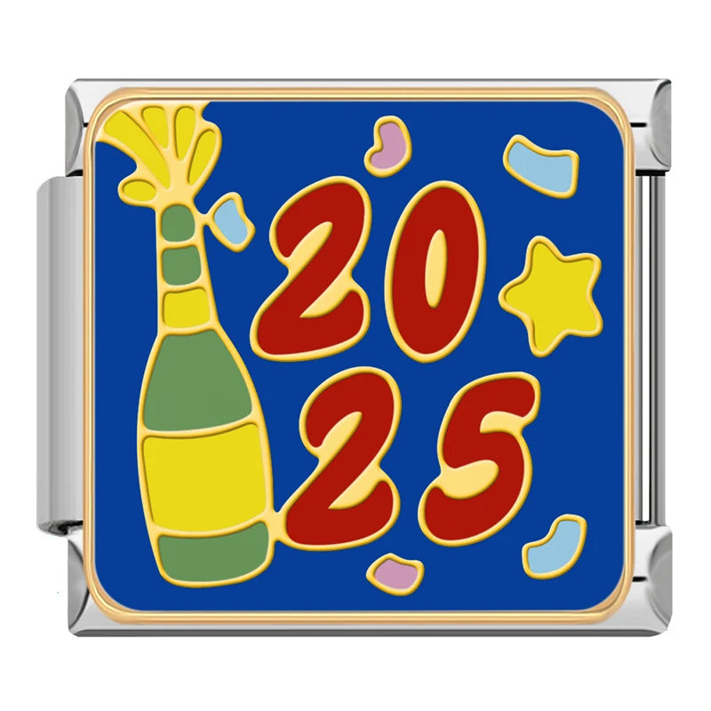 Charm Italiano Plano - Colección Celebración y Fortuna (Año Nuevo, Gato de la Suerte)