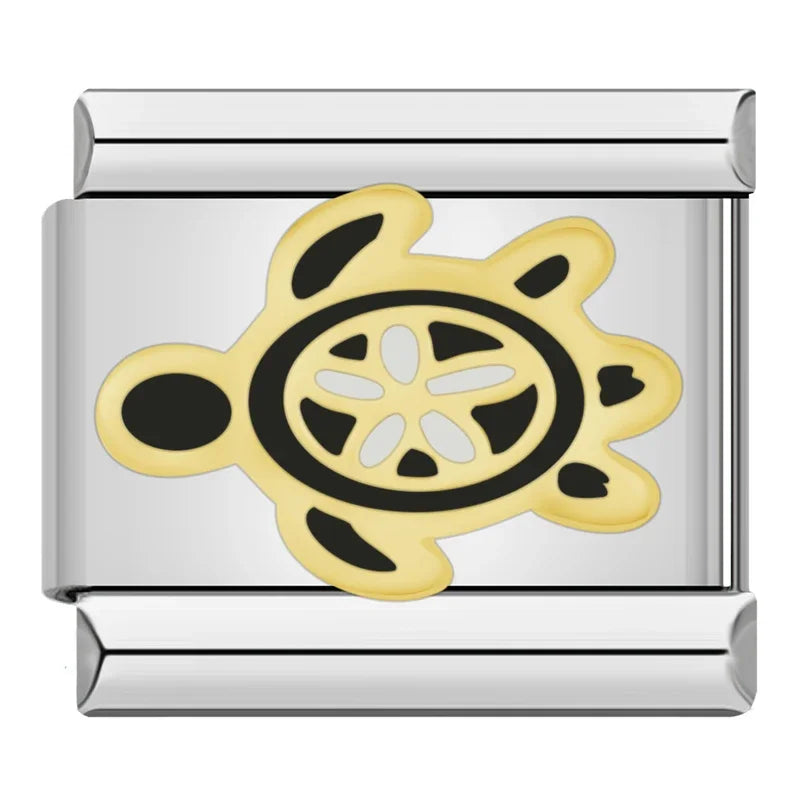 Charm Italiano Plano - Colección Pequeños Animales (Mariquita, Mariposa, Gato)