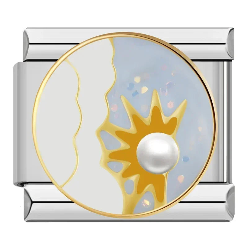 Charm Italiano Plano - Colección Esperanza y Sueños (Luna, Arcoíris, Montaña)