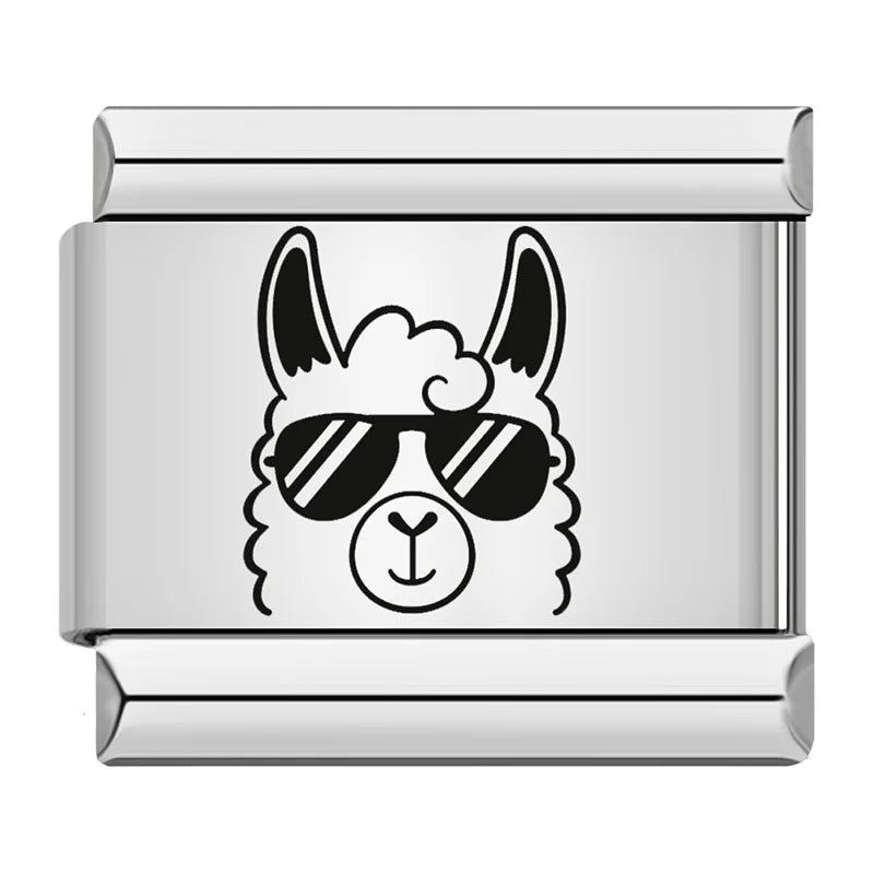 Charm Italiano Plano - Colección Animales "Sketch" (Diseño Lineal Minimalista)