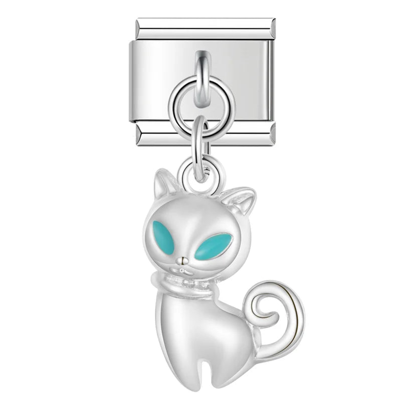 Charm Italiano Colgante - Colección Mascotas Pop (Perro Globo y Gato)