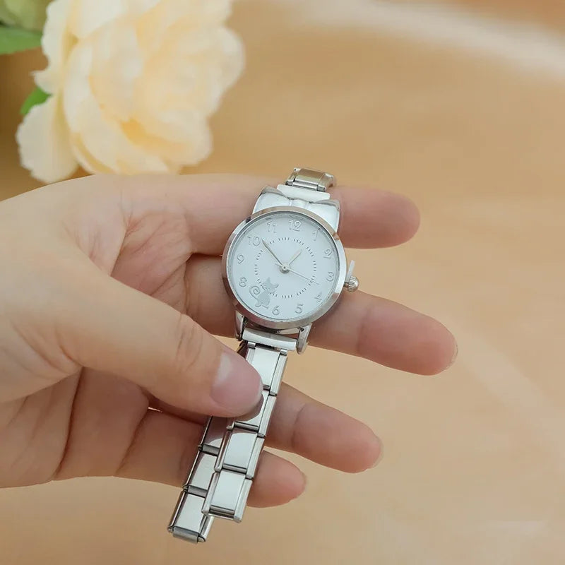 Reloj Joya Modular - Diseño Esfera Decorada (Compatible Charms 9mm)