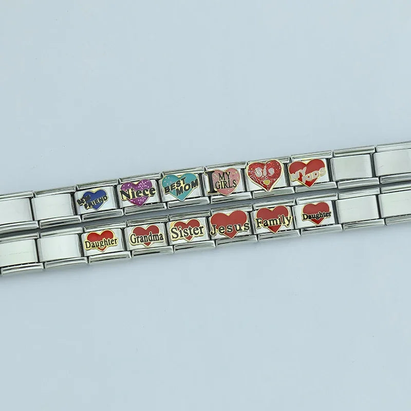 Charm Italiano Plano - Colección Lazos de Familia y Amor (Mamá, Abuela, Amigas)