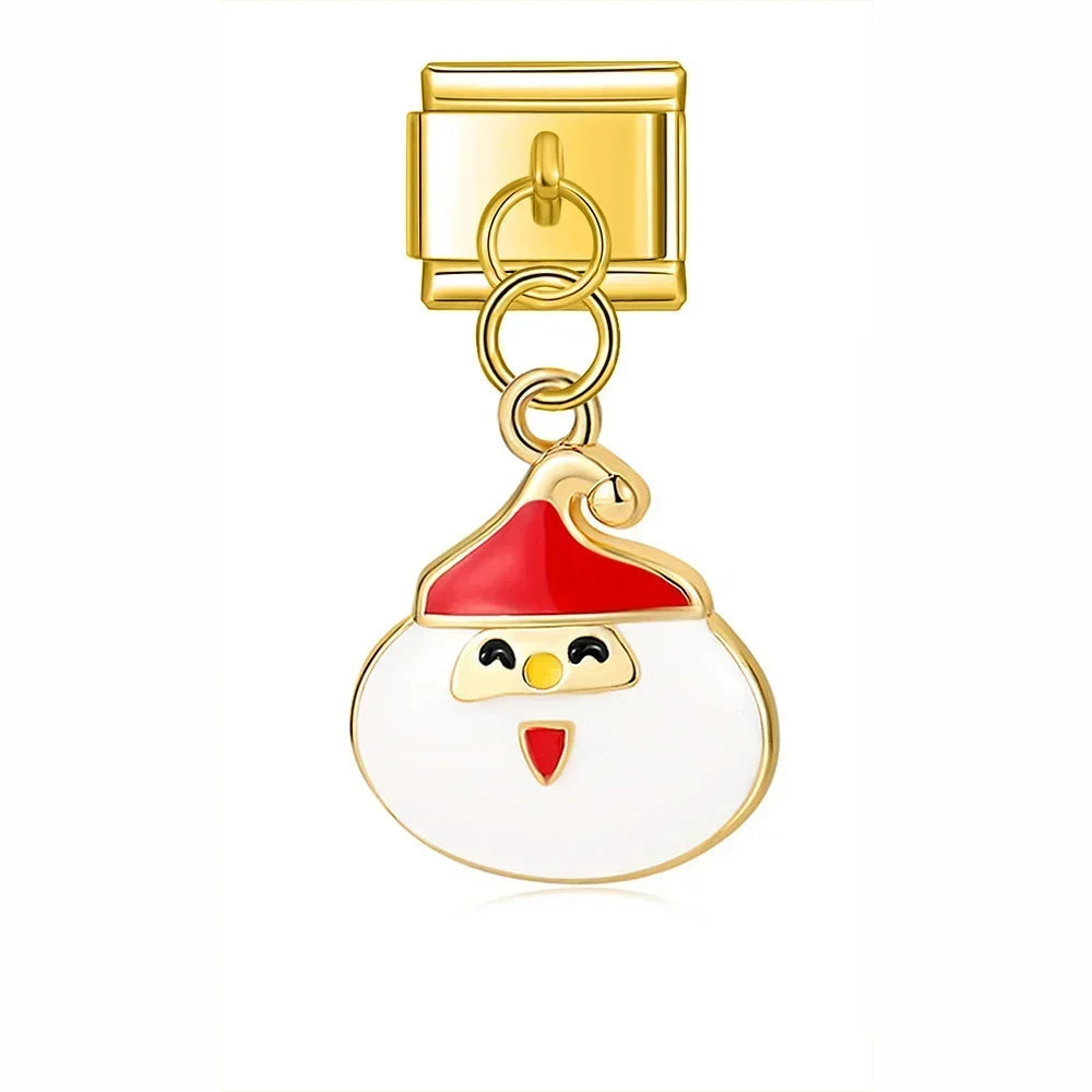 Charm Italiano Colgante - Colección Fiesta Navideña (Papá Noel, Árbol, Reno)