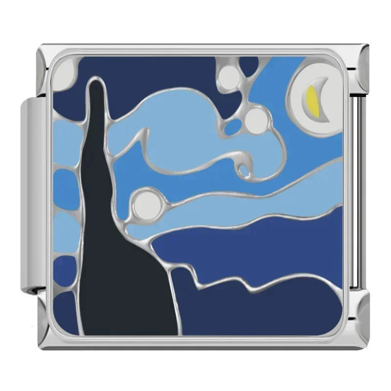 Charm Italiano Plano - Colección Serenidad Azul (Ojo Turco, Relax y Mascotas)