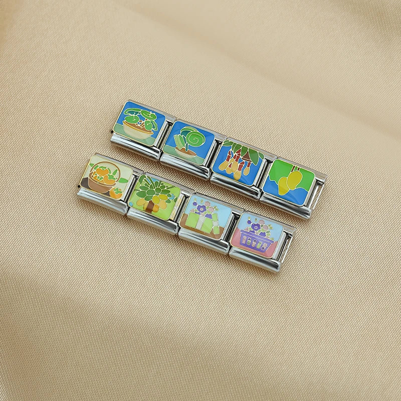 Charm Italiano Plano - Colección Jardín y Cosecha (Frutas, Flores y Plantas)