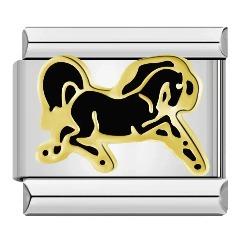 Charm Italiano Plano - Colección Reino Animal (Mascotas, Salvajes y Fantasía)