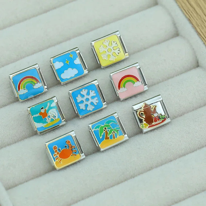 Charm Italiano Plano - Colección Estaciones y Clima (Nieve, Playa, Sol)