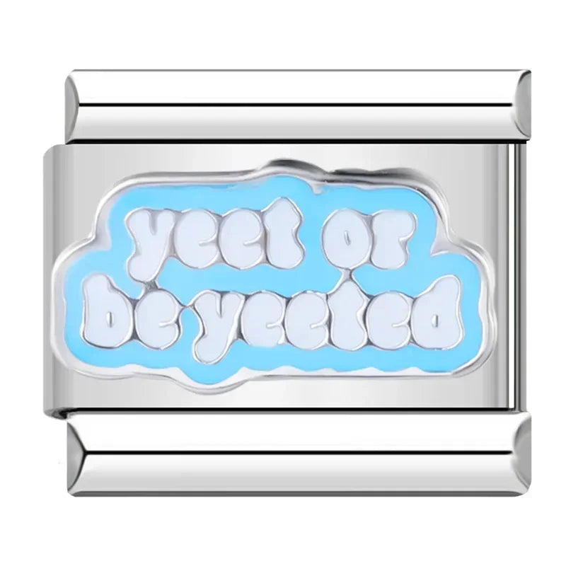 Charm Italiano Plano - Colección Serenidad Azul (Ojo Turco, Relax y Mascotas)