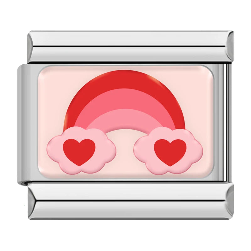 Charm Italiano Plano - Colección "Coquette" y Amor (Rojo, Rosa y Cerezas)