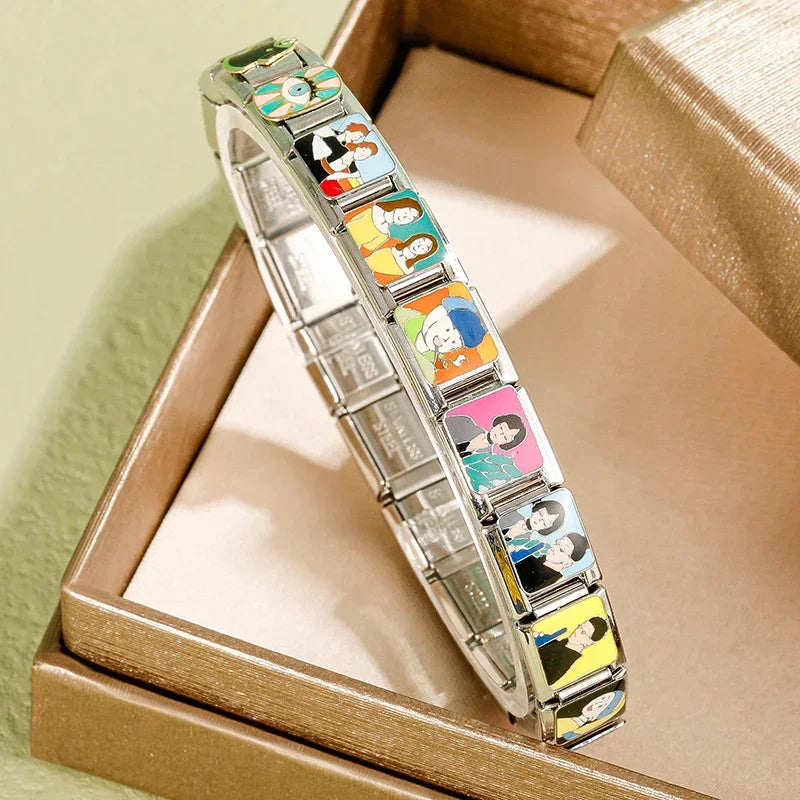 Charm Italiano Plano - Colección Arte Moderno (Retratos, Parejas y Siluetas)