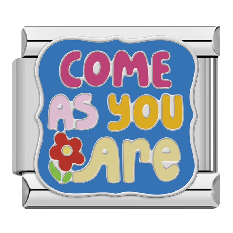 Charm Italiano Plano - Colección Autoestima y "Good Vibes" (Mensajes Positivos)