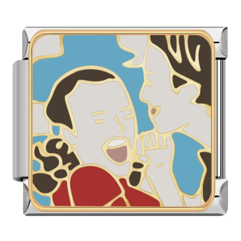 Charm Italiano Plano - Colección Momentos de Amor y Familia (Siluetas Cariñosas)