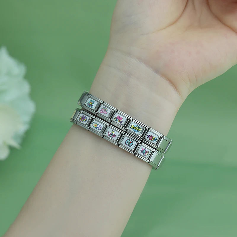 Charm Italiano Plano - Colección Mensajes Positivos (Slang, Amigas y "Good Vibes")