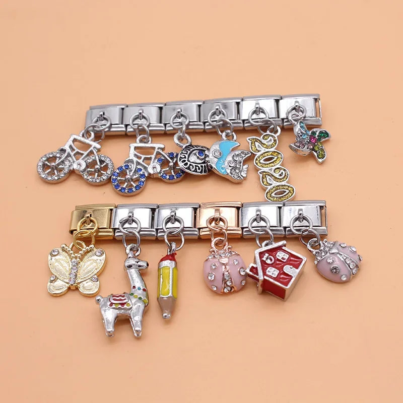 Charm Italiano Colgante - Colección Historias de Vida (Hogar, Estudios y Suerte)