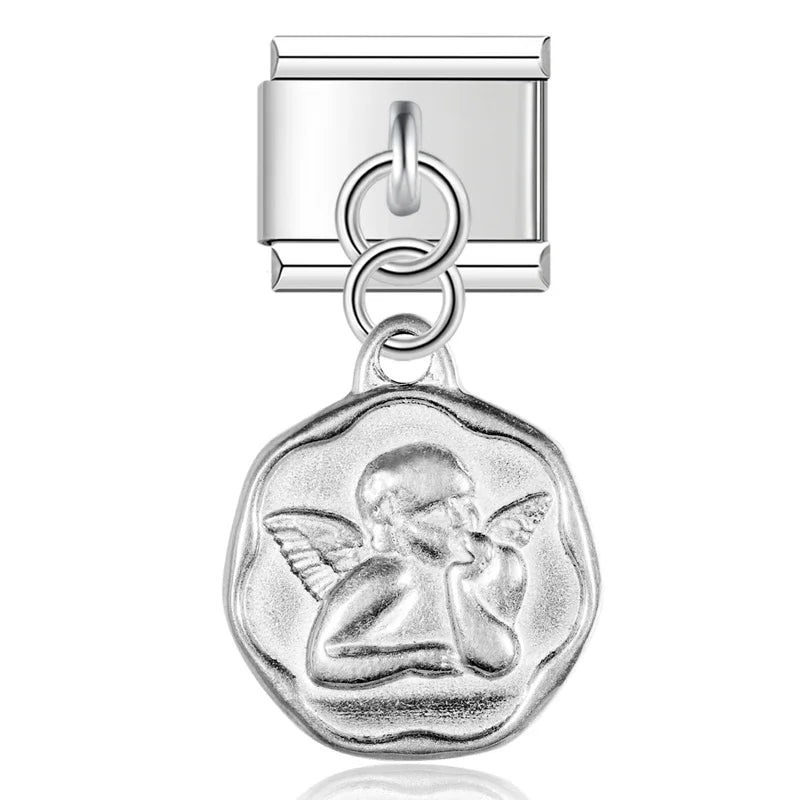 Charm Italiano Colgante - Colección Plata Texturizada (Vintage y Hobbies)