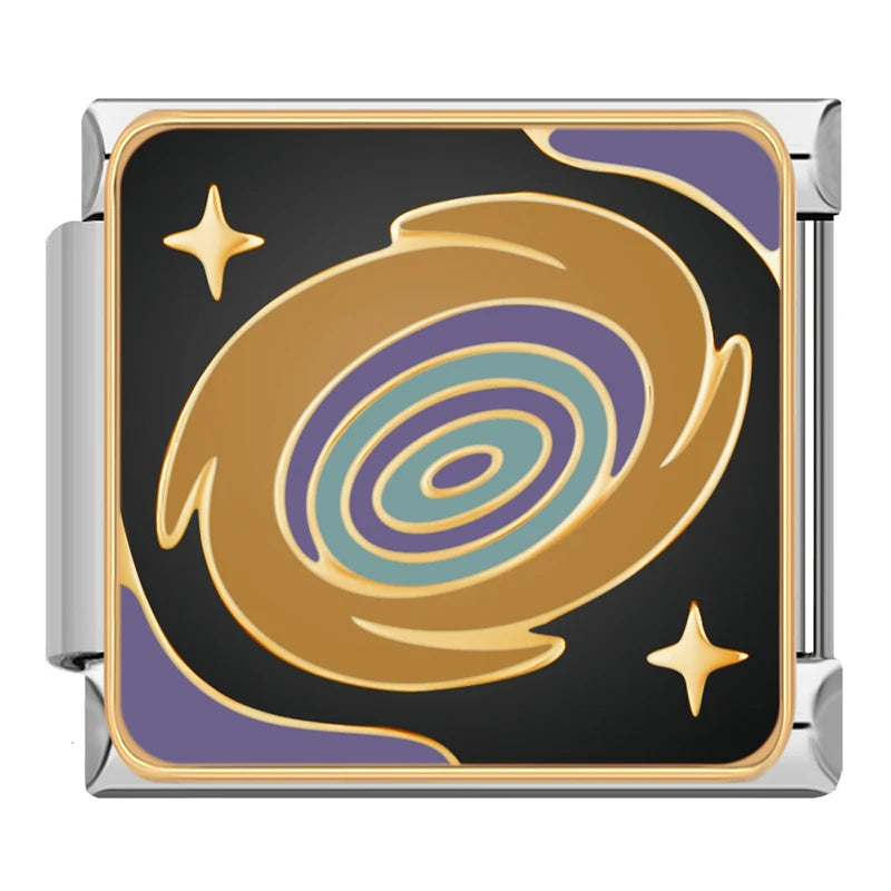 Charm Italiano Plano - Colección Galaxia y Ciencia (Espacio, Cohete, Alien)