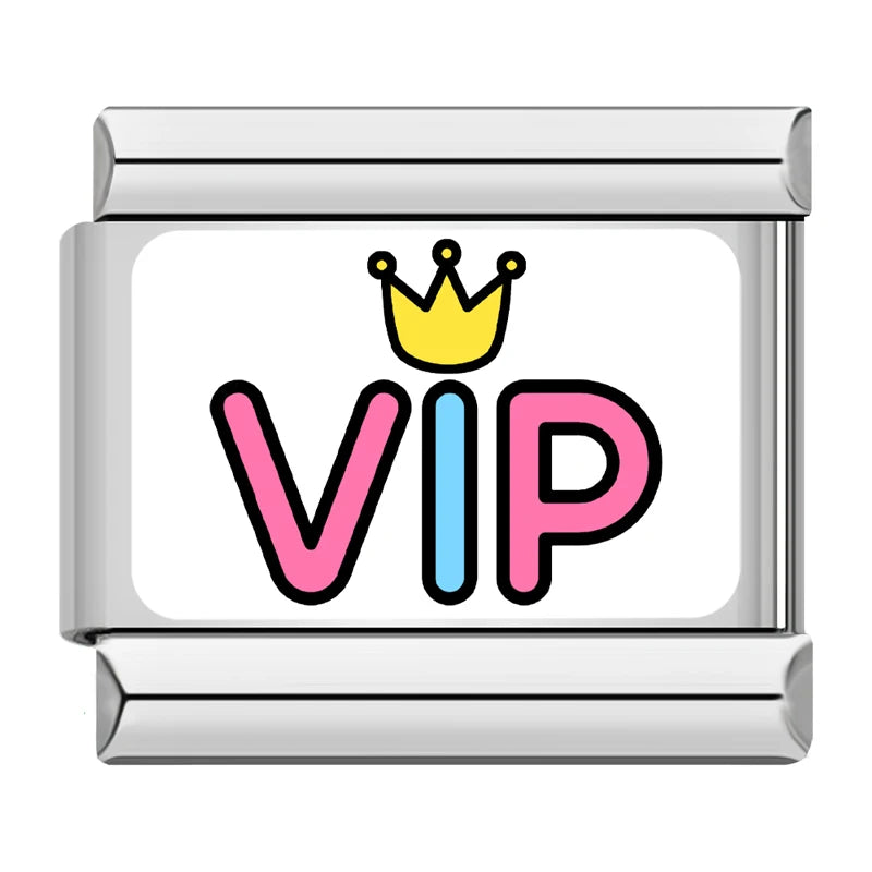 Charm Italiano Plano - Colección Mensajes Positivos (Slang, Amigas y "Good Vibes")