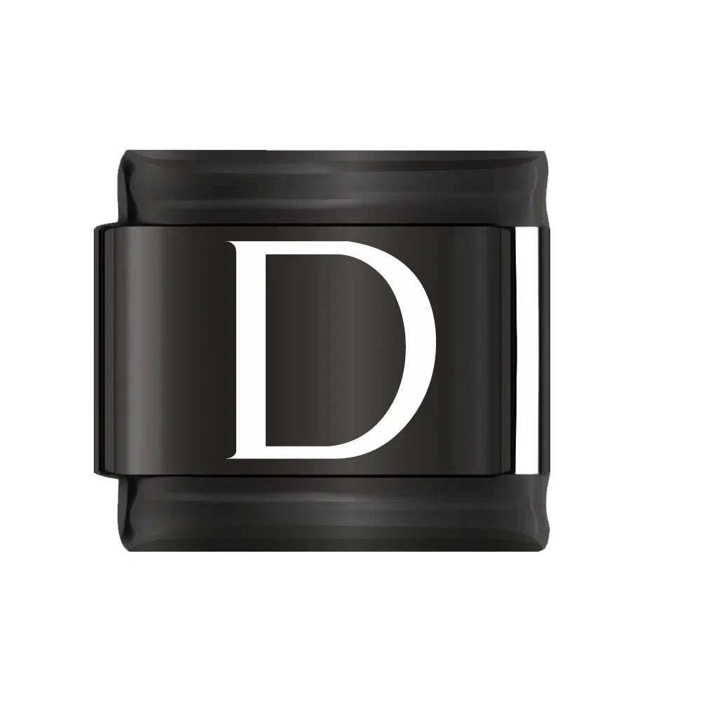 Charm Italiano Plano - Colección "Black Edition" (Letras Blancas y Símbolos)