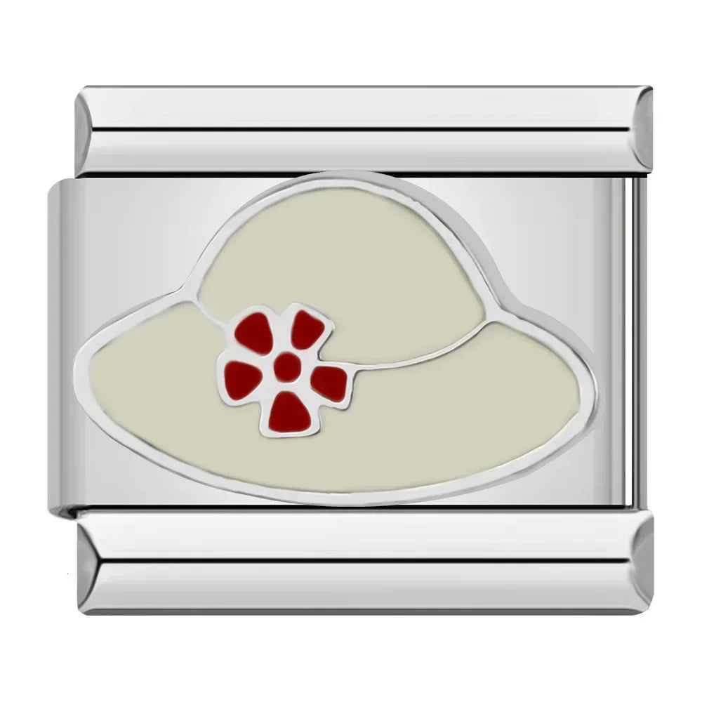 Charm Italiano Plano - Colección Primavera y Elegancia (Sombreros, Flores, Libélula)