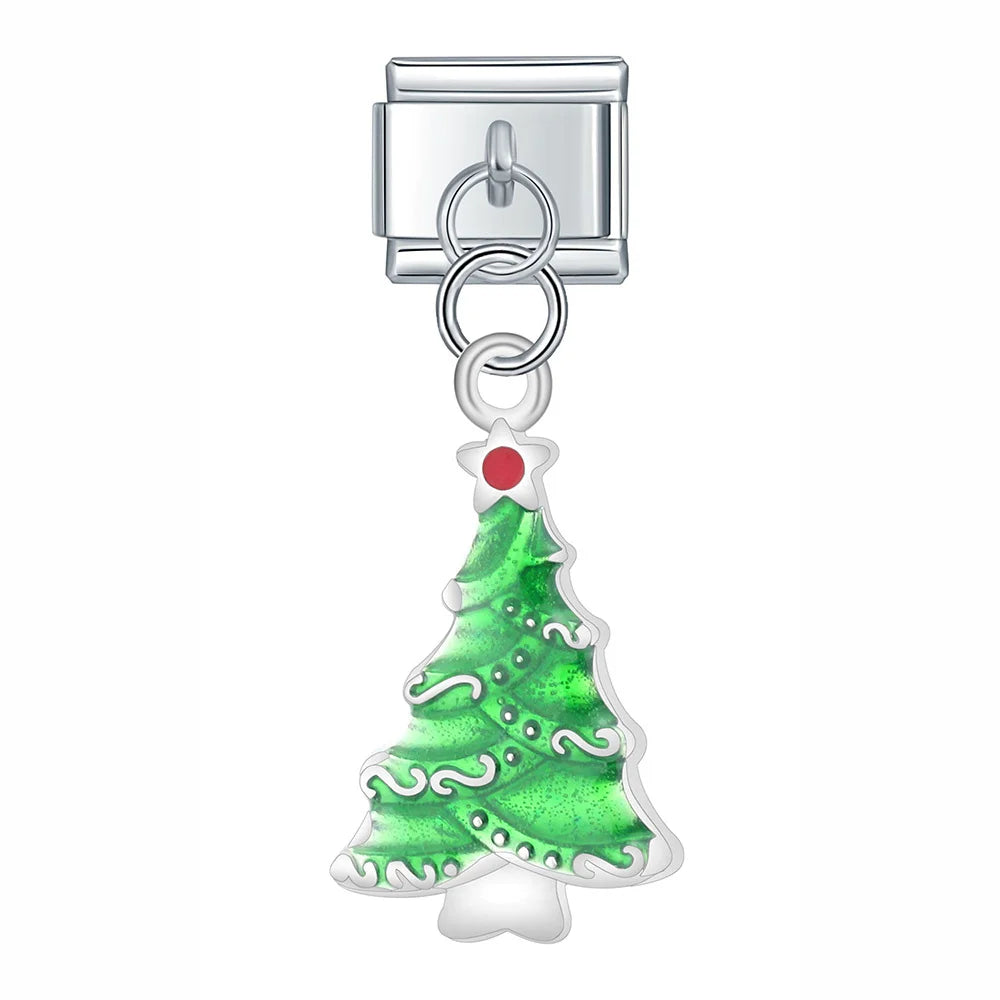 Charm Italiano Colgante - Colección Fiesta Navideña (Papá Noel, Árbol, Reno)