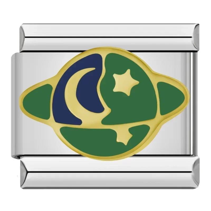 Charm Italiano Plano - Colección Esperanza y Sueños (Luna, Arcoíris, Montaña)