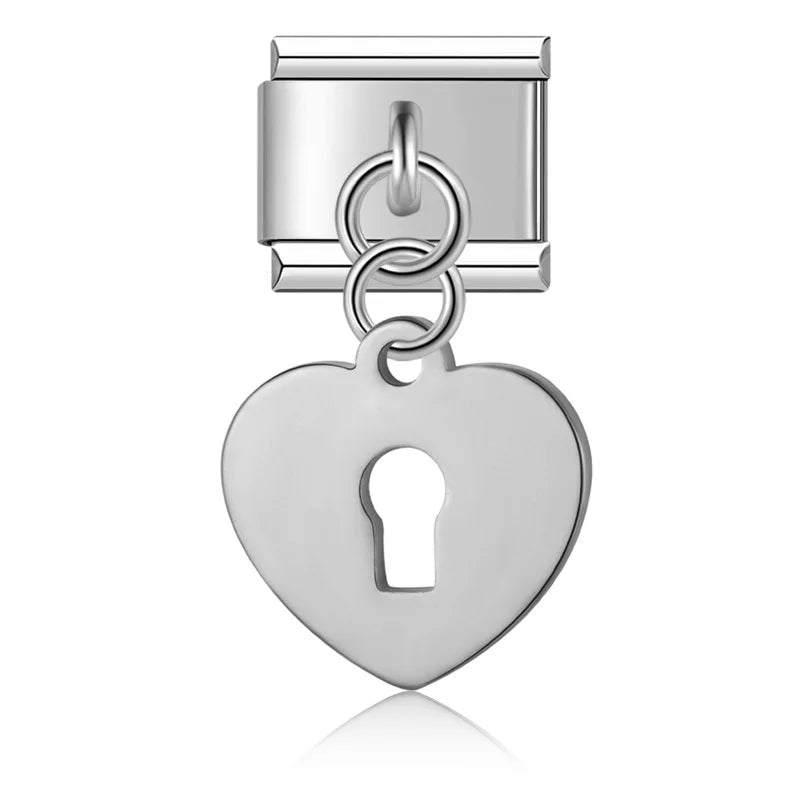 Charm Italiano Colgante - Símbolos Místicos y Celestiales (Luna, Estrella, Ala)