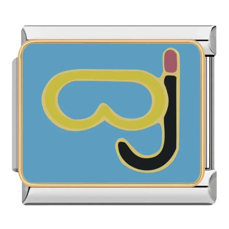 Charm Italiano Plano - Colección Serenidad Azul (Ojo Turco, Relax y Mascotas)