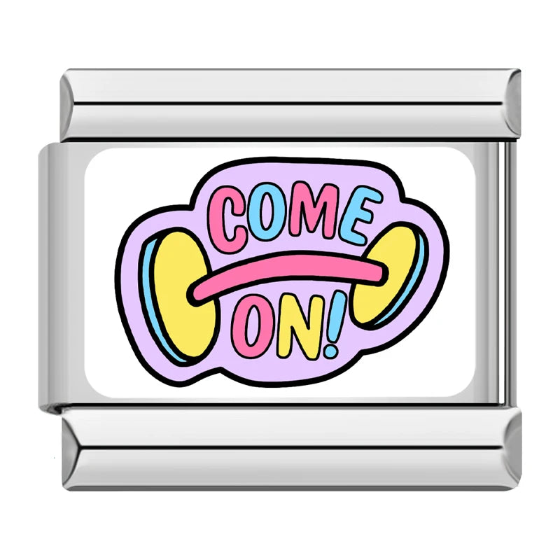 Charm Italiano Plano - Colección Mensajes Positivos (Slang, Amigas y "Good Vibes")