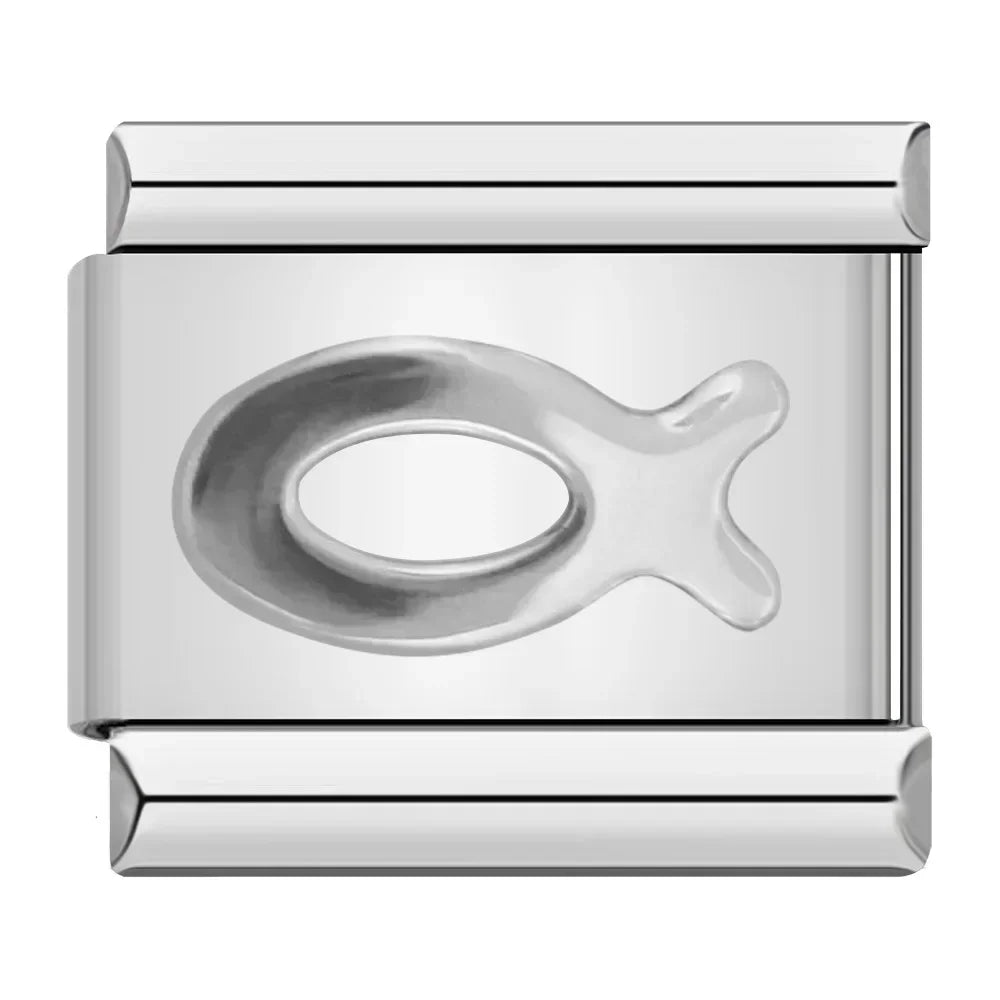 Charm Italiano Plano - Colección Símbolos y Amuletos (Cruz, Yin Yang, Moda)