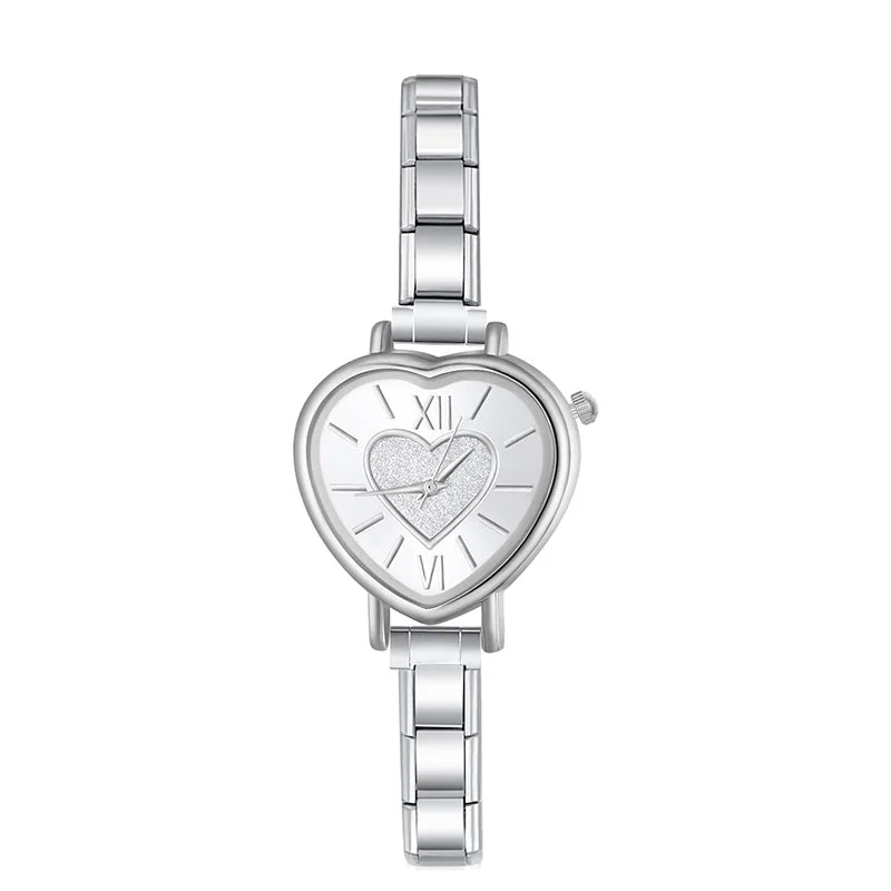 Reloj Base Modular - Corazón con Esfera Pavé (El Más Romántico)