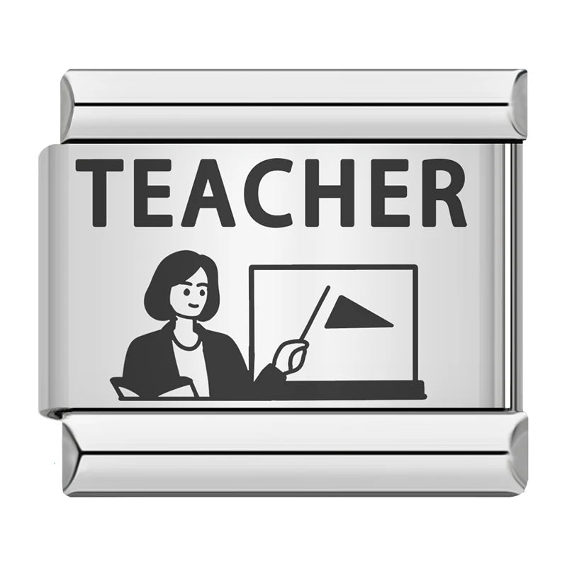 Charm Italiano Plano - Colección Orgullo Profesional (Doctor, Abogado, Profesor)