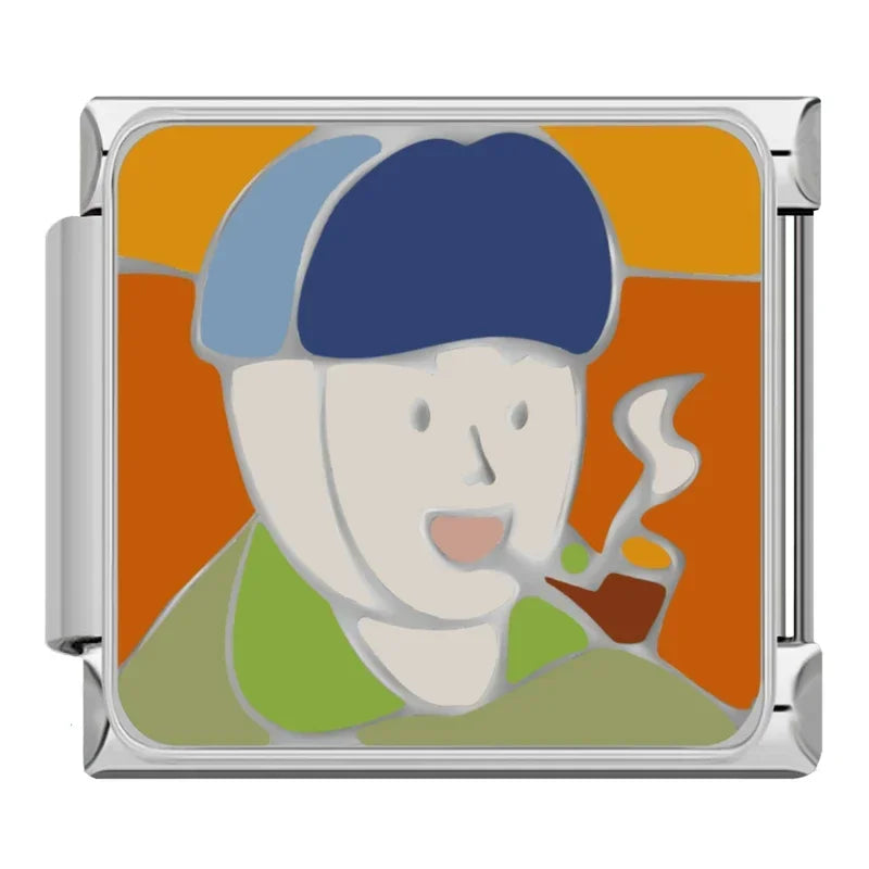 Charm Italiano Plano - Colección Arte Moderno (Retratos, Parejas y Siluetas)