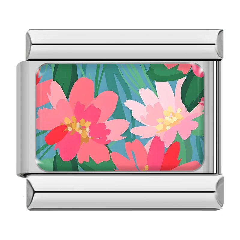 Charm Italiano Plano - Colección Flores Acuarela (Jardín Botánico)