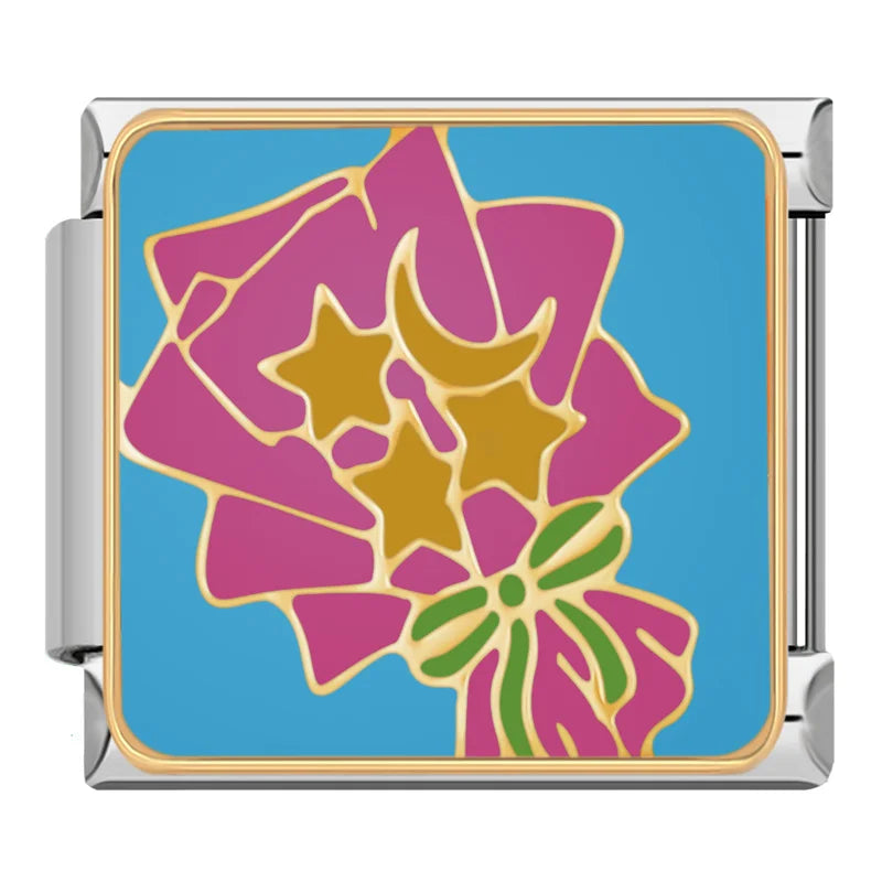 Charm Italiano Plano - Colección Noche Estrellada y Sueños (Arte Celeste)