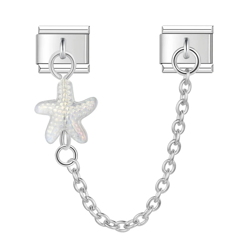 Charm Italiano Doble - Cadena con Estrella "Jelly" (Cielo y Mar)