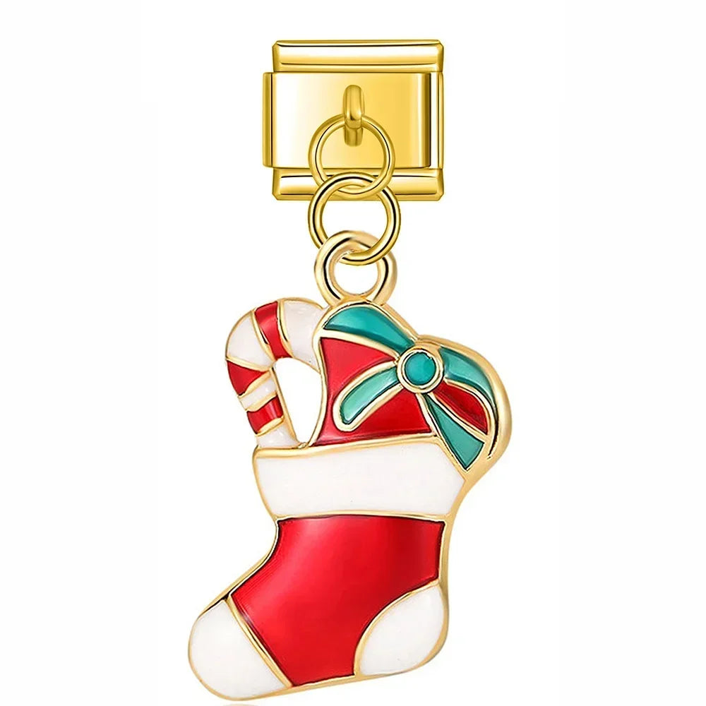 Charm Italiano Colgante - Colección Fiesta Navideña (Papá Noel, Árbol, Reno)